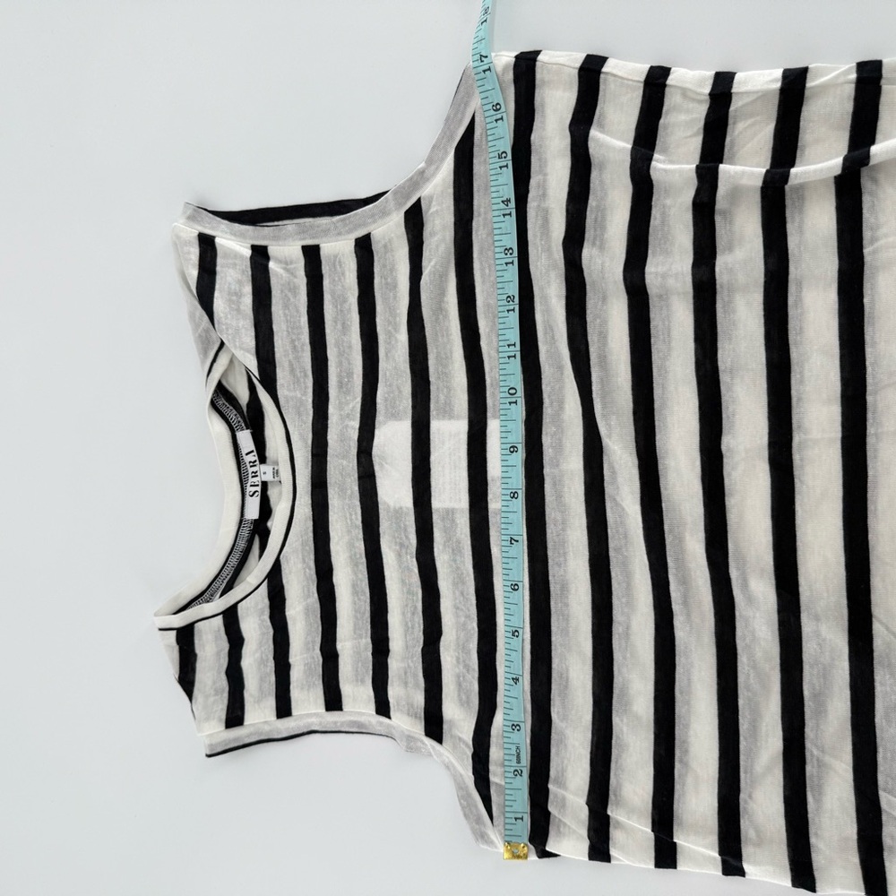 Serra Black and White Striped Tank Top - Picture 7 of 7